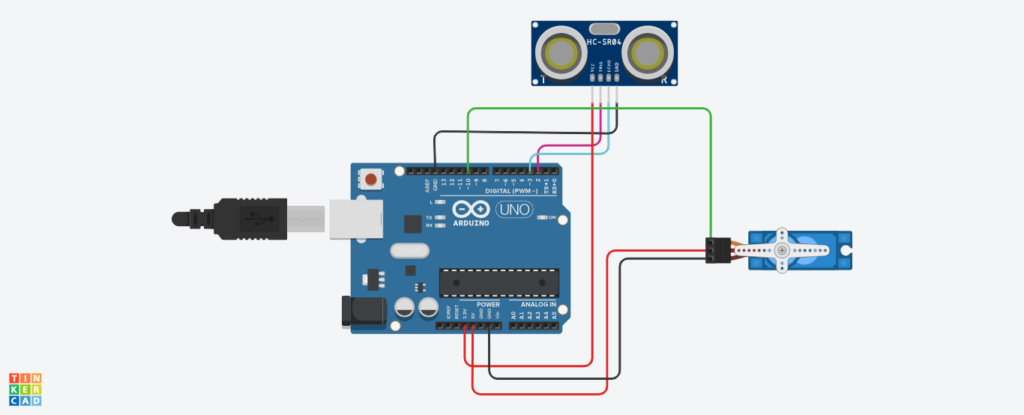 Automatic gate opening Arduino and ultrasonic