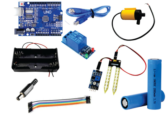 smart irrigation soil moisture sensor arduino water pump kit