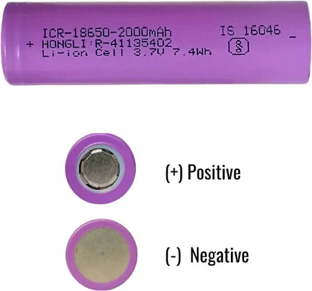 18650 Li-ion  Battery (2000mAh Rechargeable)