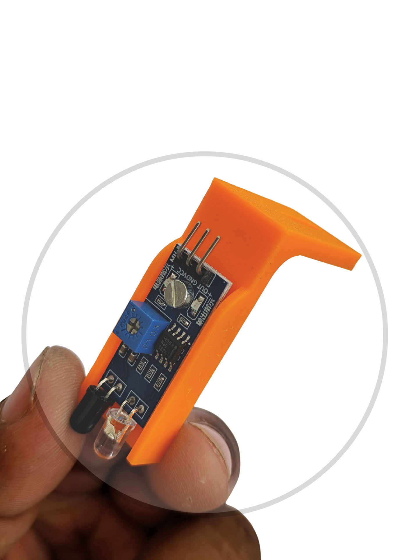 IR Sensor Mounting Bracket for Line Follower Robot | Adjustable IR Sensor Holder for Arduino Robotics ( Set of 2)