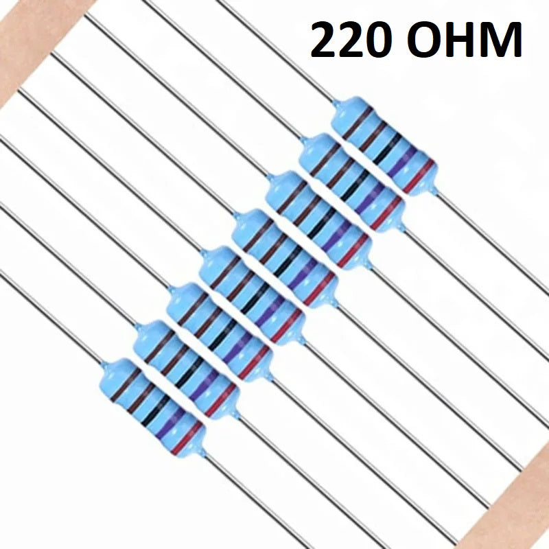 220ohm resistor (Pack of 10) – SKYNET ROBOTICS