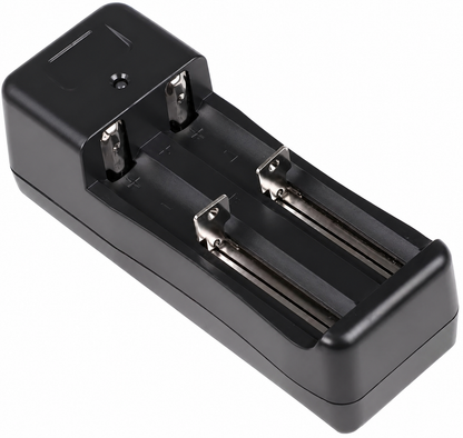 Universal Dual Battery Charger for Li-ion 3.7V 18650 Rechargeable Cells | 2 Slot Smart Lithium Ion Battery Charger with LED Indicator