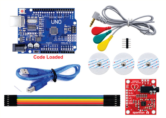 ECG Monitoring with AD8232 ECG Sensor and Arduino Kit