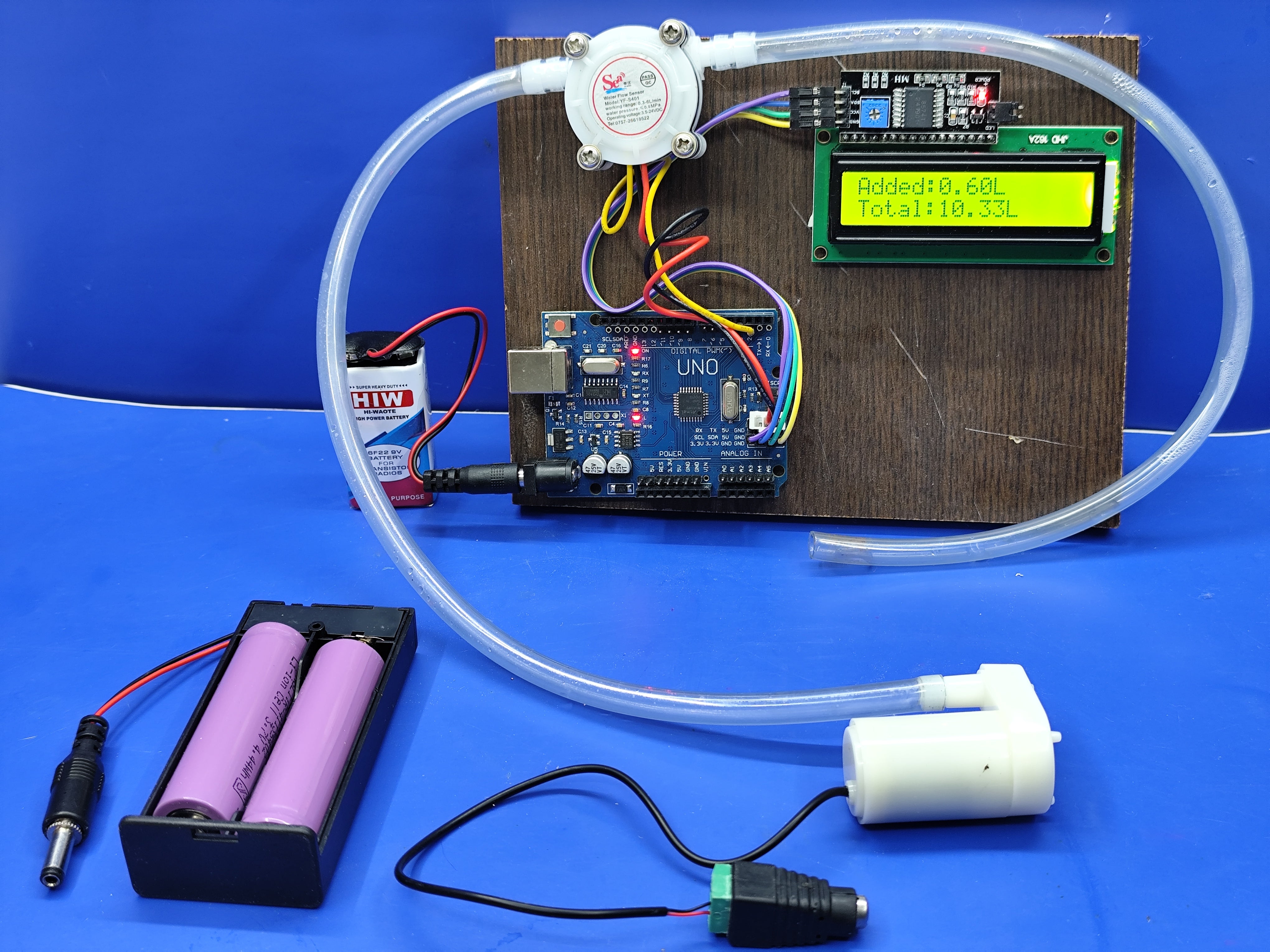 water flow sensor with Arduino (Ready made project) – SKYNET ROBOTICS