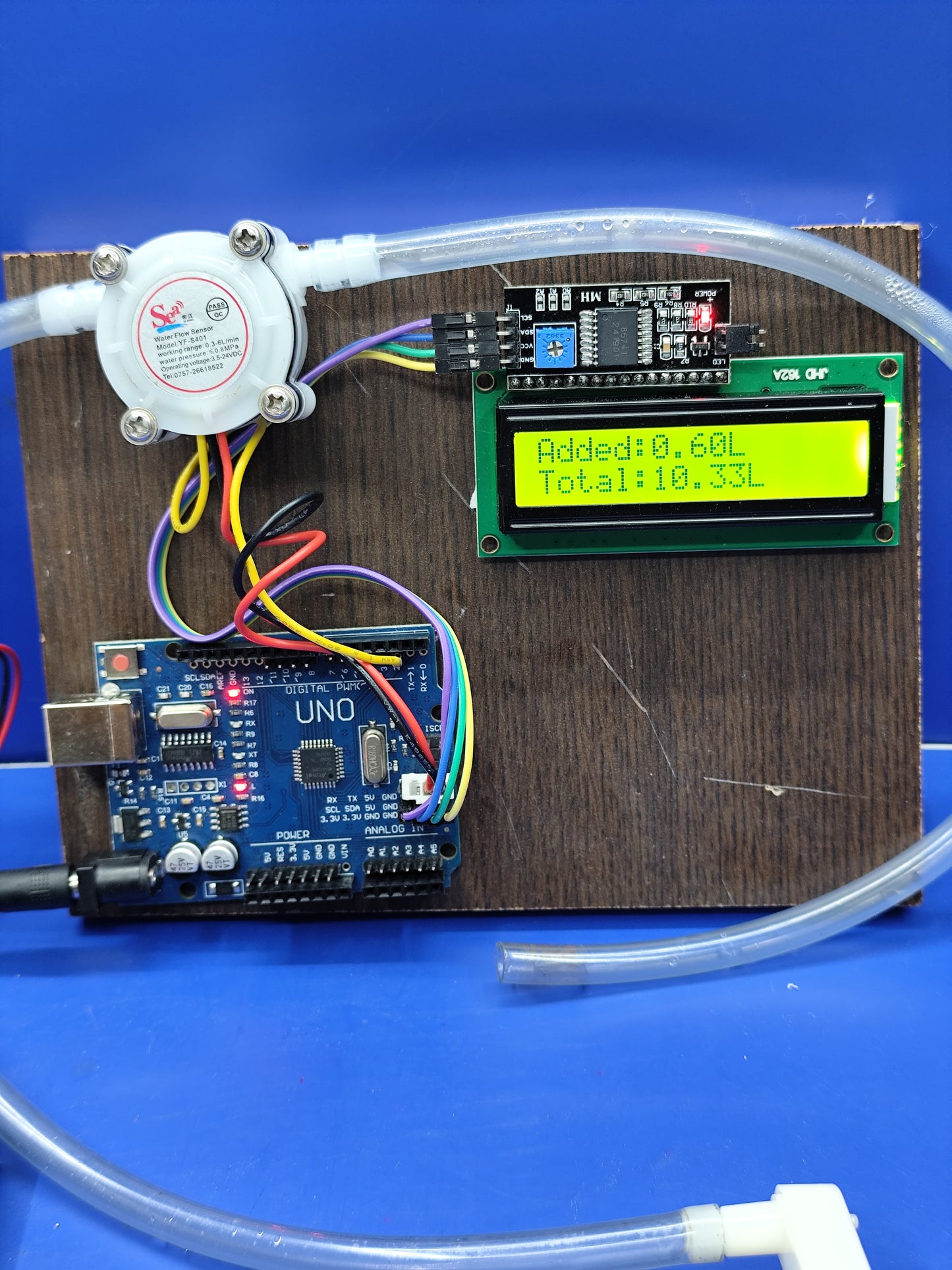 water flow sensor with Arduino (Ready made project)