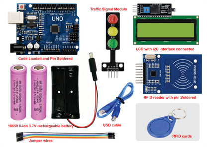 RFID Smart Traffic Signal for Ambulance kit | Arduino Based Emergency Vehicle project kit
