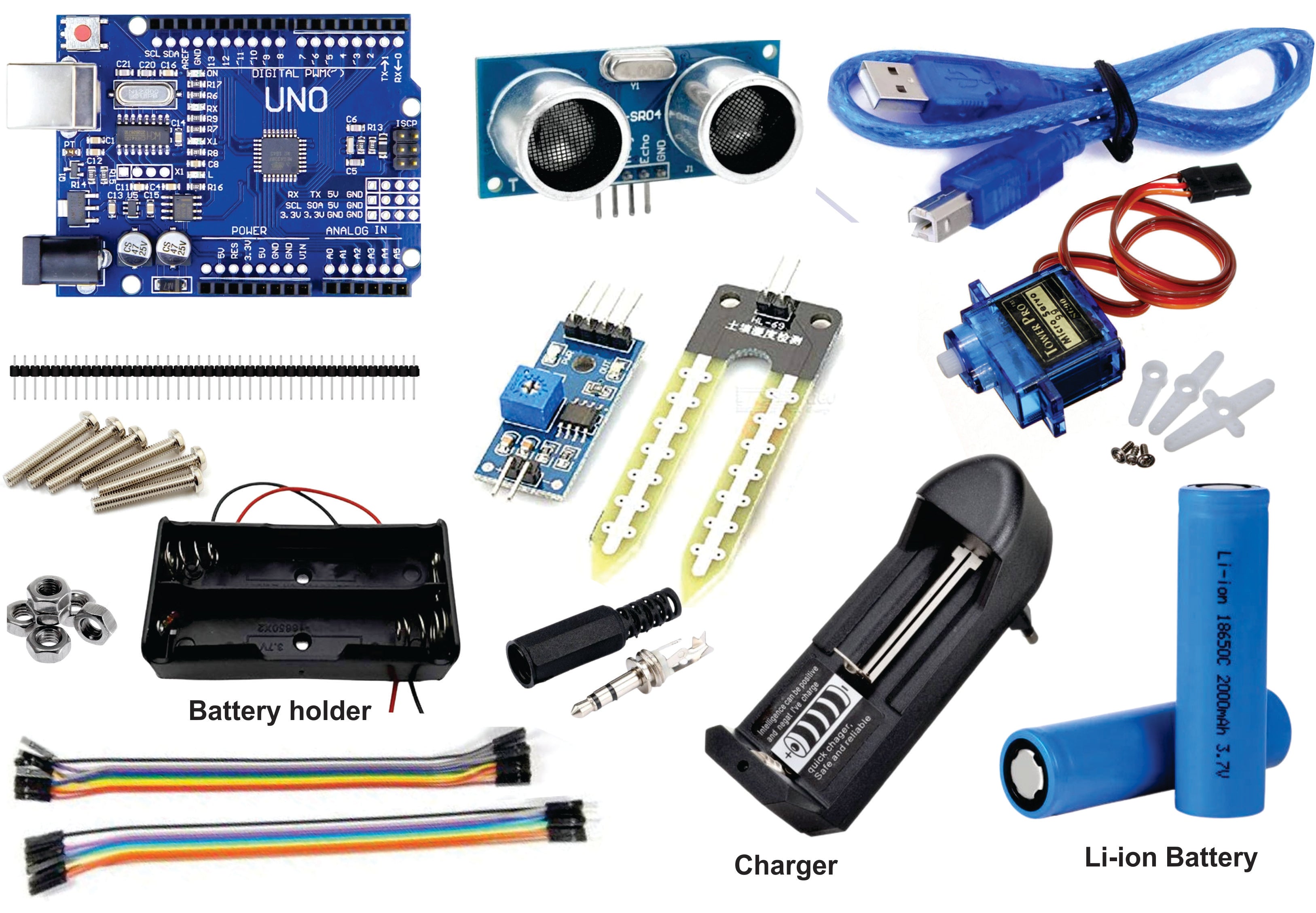 dry wet waste segregator smart dustbin components kit with Li-ion Batt ...