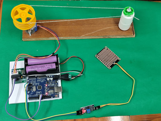 Automatic Rain Shading Project Kit with Arduino | Smart Clothes Protection System