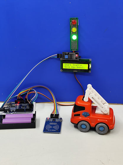 Smart Traffic Signal RFID Ambulance Clearance Project | Arduino Emergency Vehicle Priority System | Ready-Made Working Model