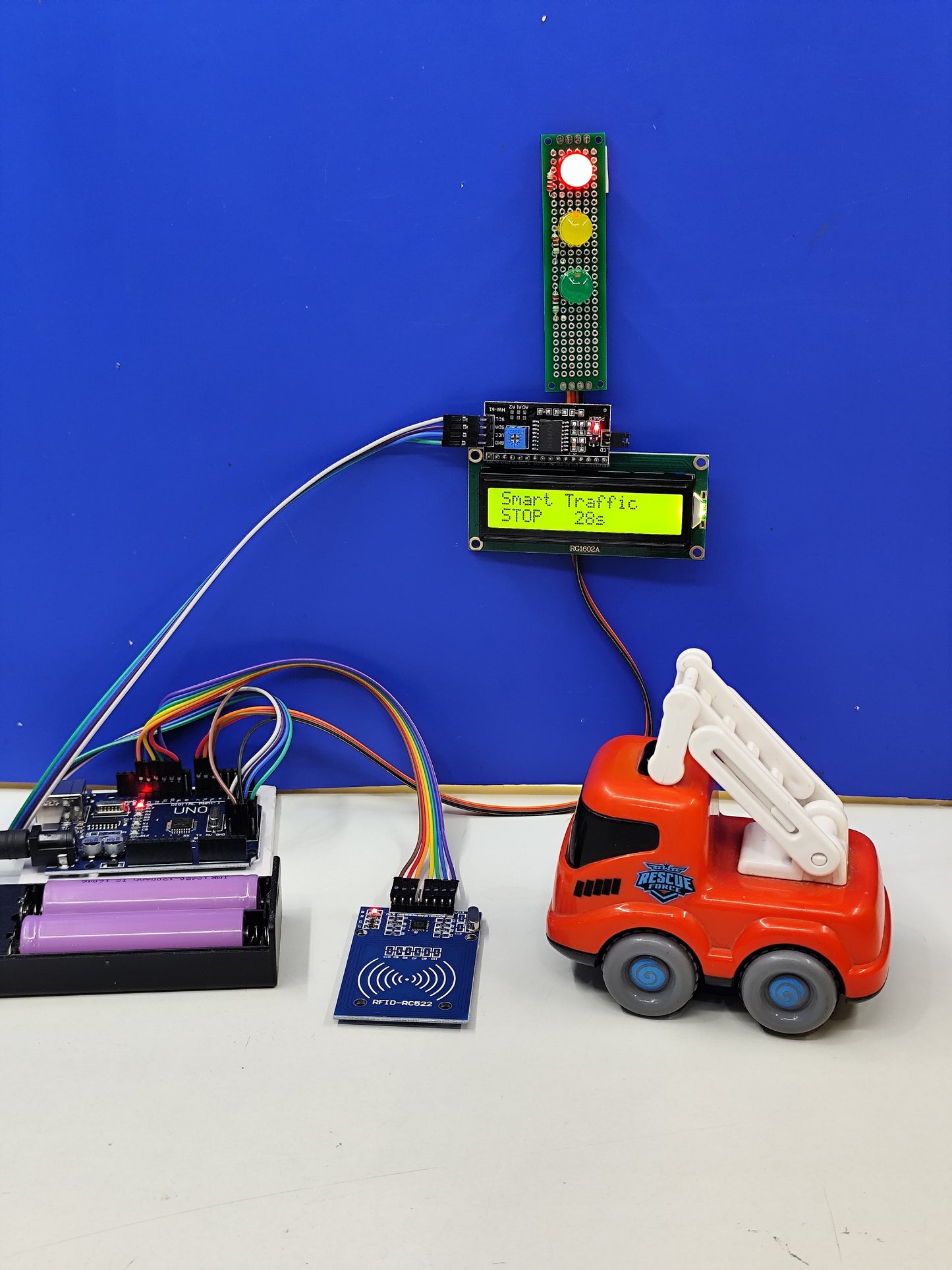 Smart Traffic Signal RFID Ambulance Clearance Project | Arduino Emergency Vehicle Priority System | Ready-Made Working Model