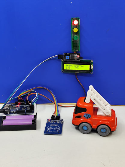 Smart Traffic Signal RFID Ambulance Clearance Project | Arduino Emergency Vehicle Priority System | Ready-Made Working Model