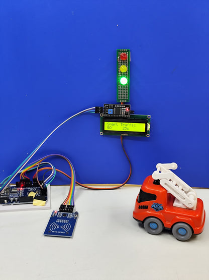 Smart Traffic Signal RFID Ambulance Clearance Project | Arduino Emergency Vehicle Priority System | Ready-Made Working Model