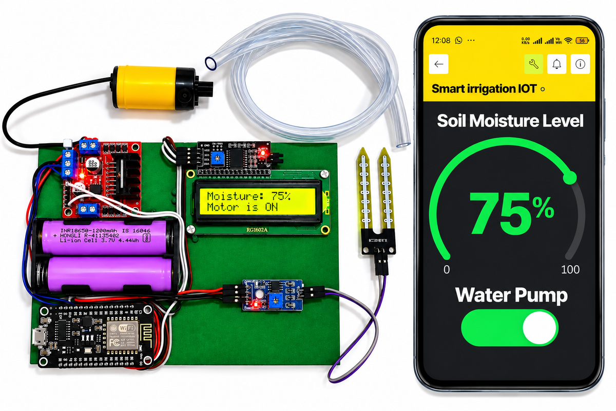 iOT based smart irrigation system project (Ready made)